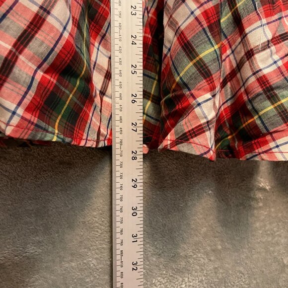 Vtg Women Cottagecore Peasant Trad Wife Overall Soft Denim Plaid Midi Dress 13 - Picture 11 of 13